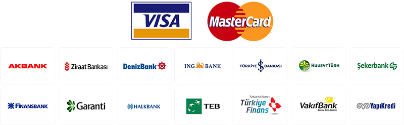Visa ve Mastercard logoları